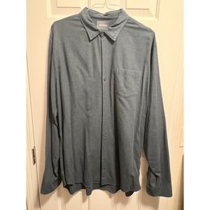 Bonobos Shirt Mens 2XL XXL Blue Green Business Casual Long Sleeve Standard Fit